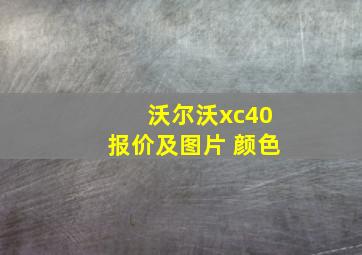 沃尔沃xc40报价及图片 颜色